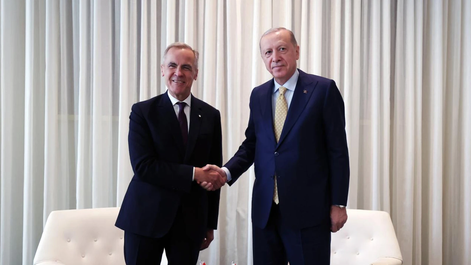 Cumhurbaşkanı Erdoğan Kanada Başbakanı Carney ile görüştü