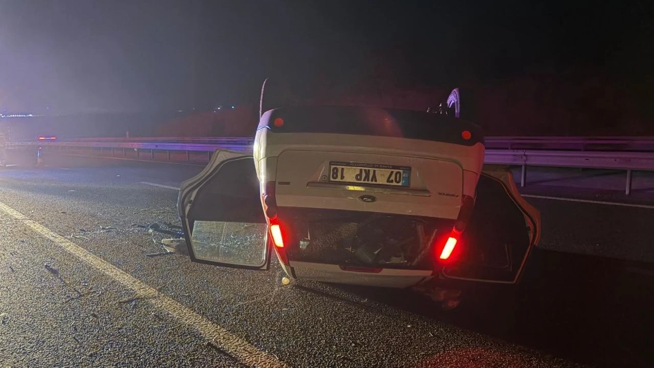 Takla atan sürücünün alkollü olduğu hastanede anlaşıldı