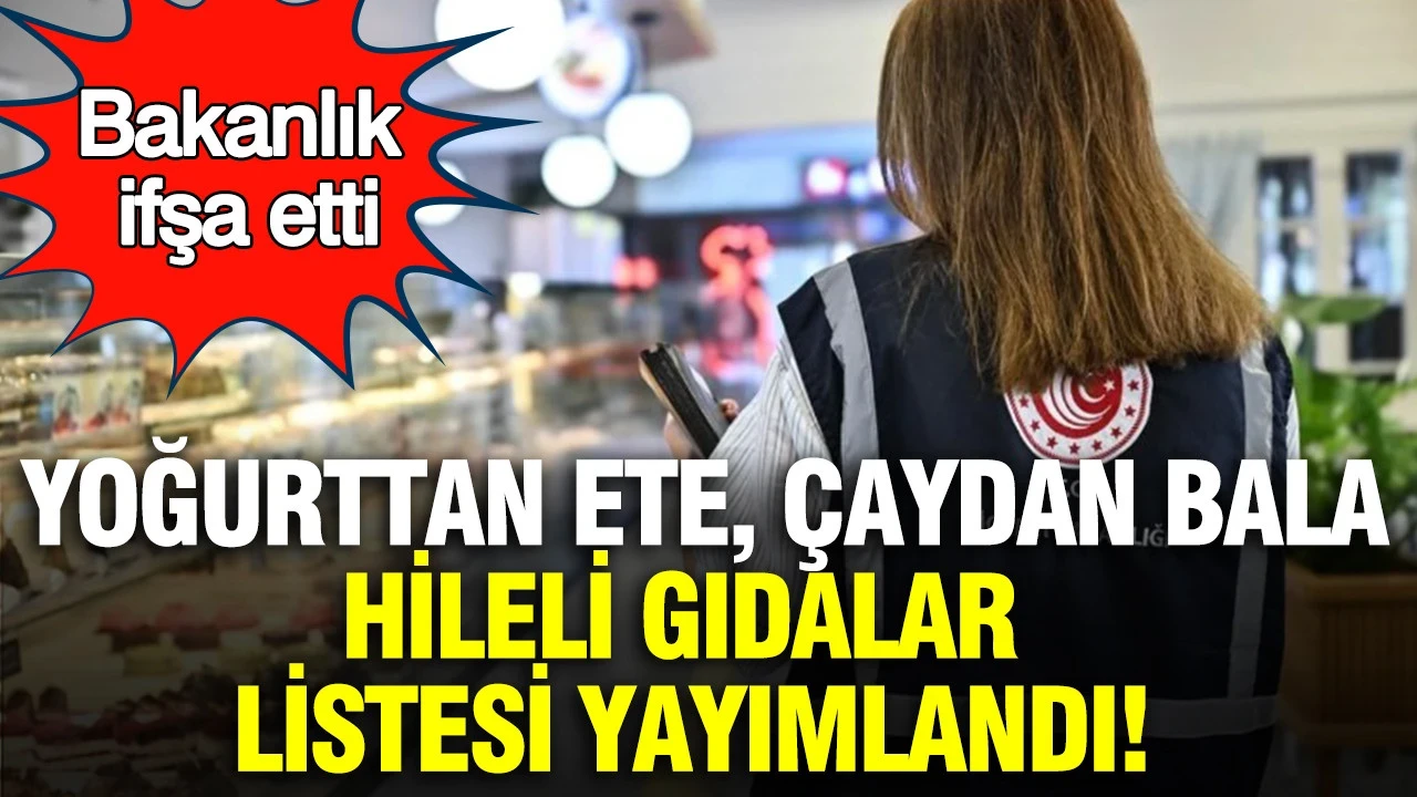 Bakanlık ifşa etti: Yoğurttan ete, çaydan bala hileli gıdalar listesi tek tek yayımlandı