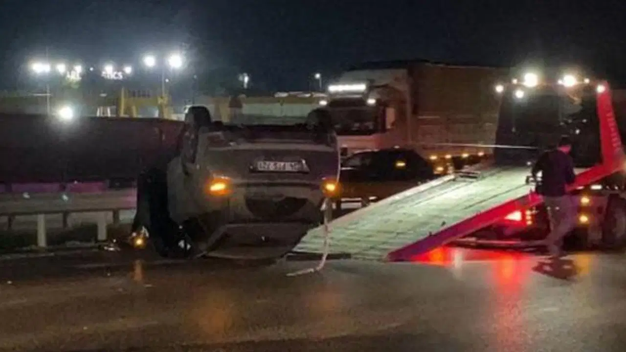 Arnavutköy'de feci kaza: Otomobil takla attı, 1 yaralı
