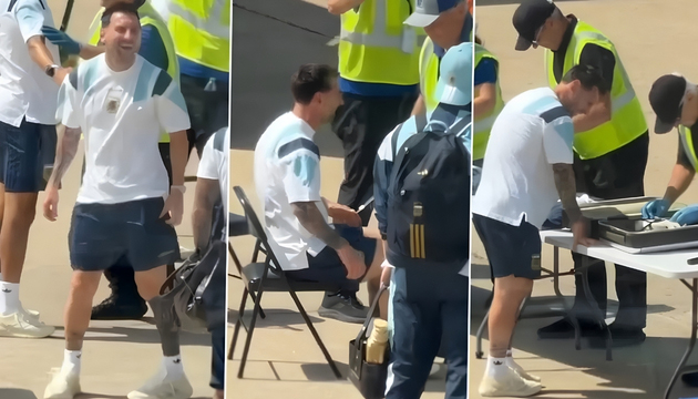 Messi havalimanında didik didik arandı: Tepkisi viral oldu