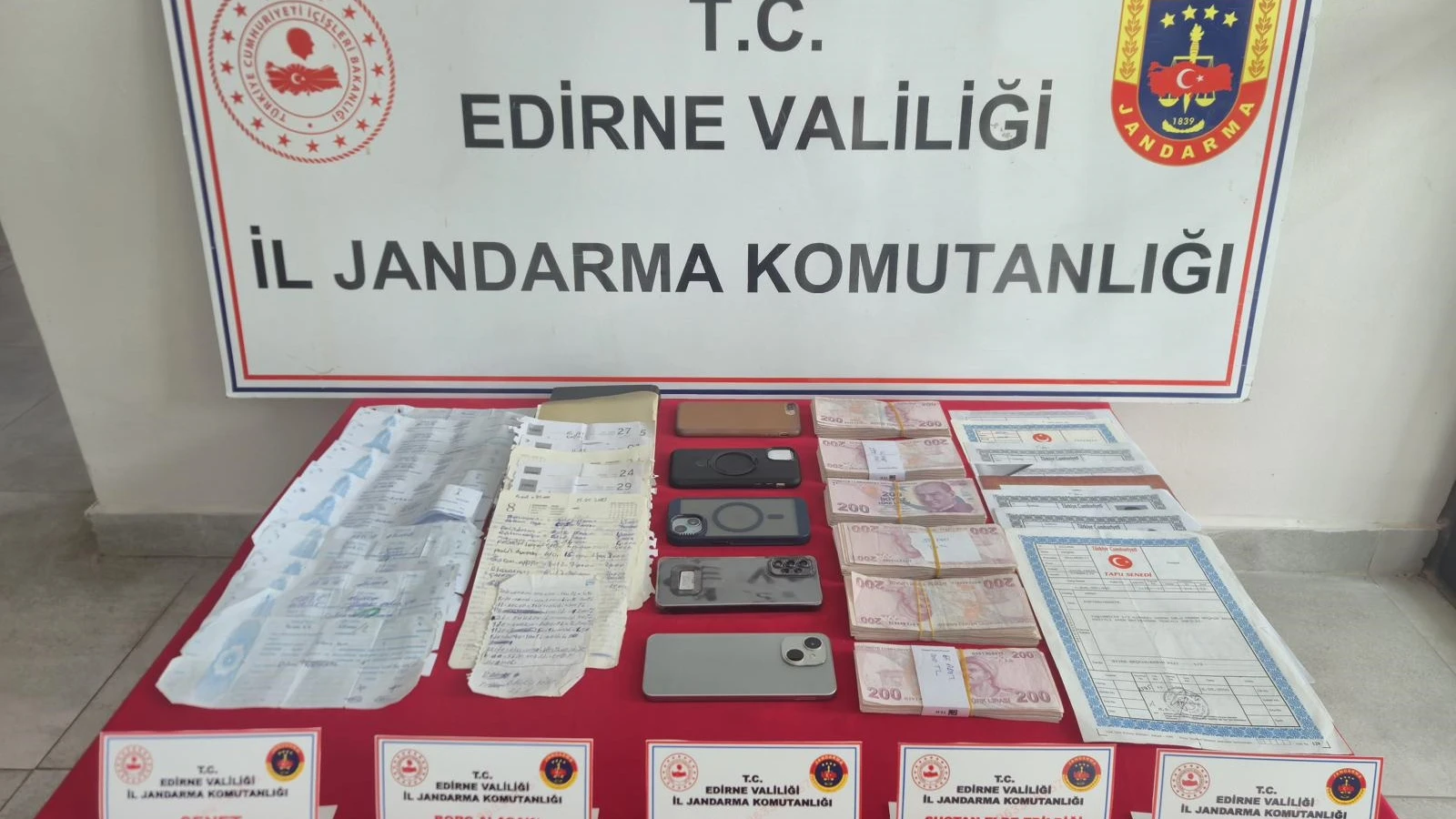 Edirne’deki tefecilik operasyonunda 6 tutuklama