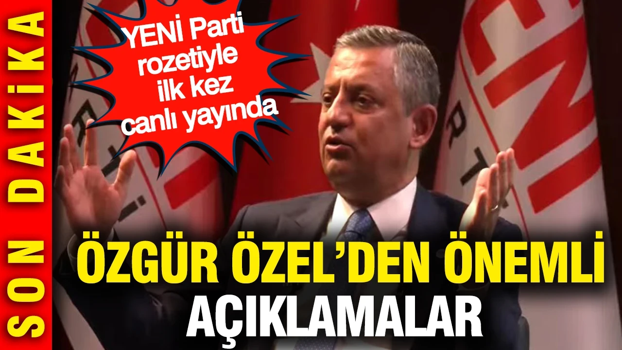 Özgür Özel YENİ Parti rozetiyle açıklamalarda bulunuyor