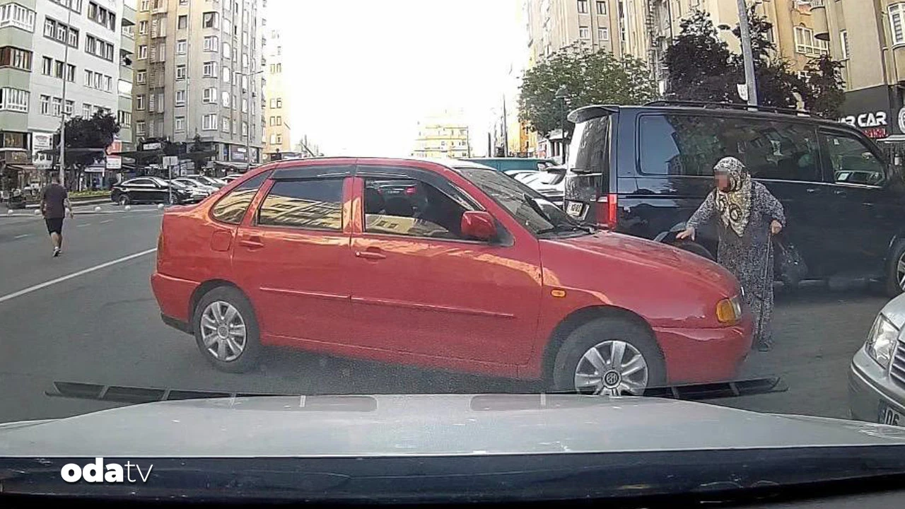 Park yeri savaşını bastonlu yaşlı kadın kazandı
