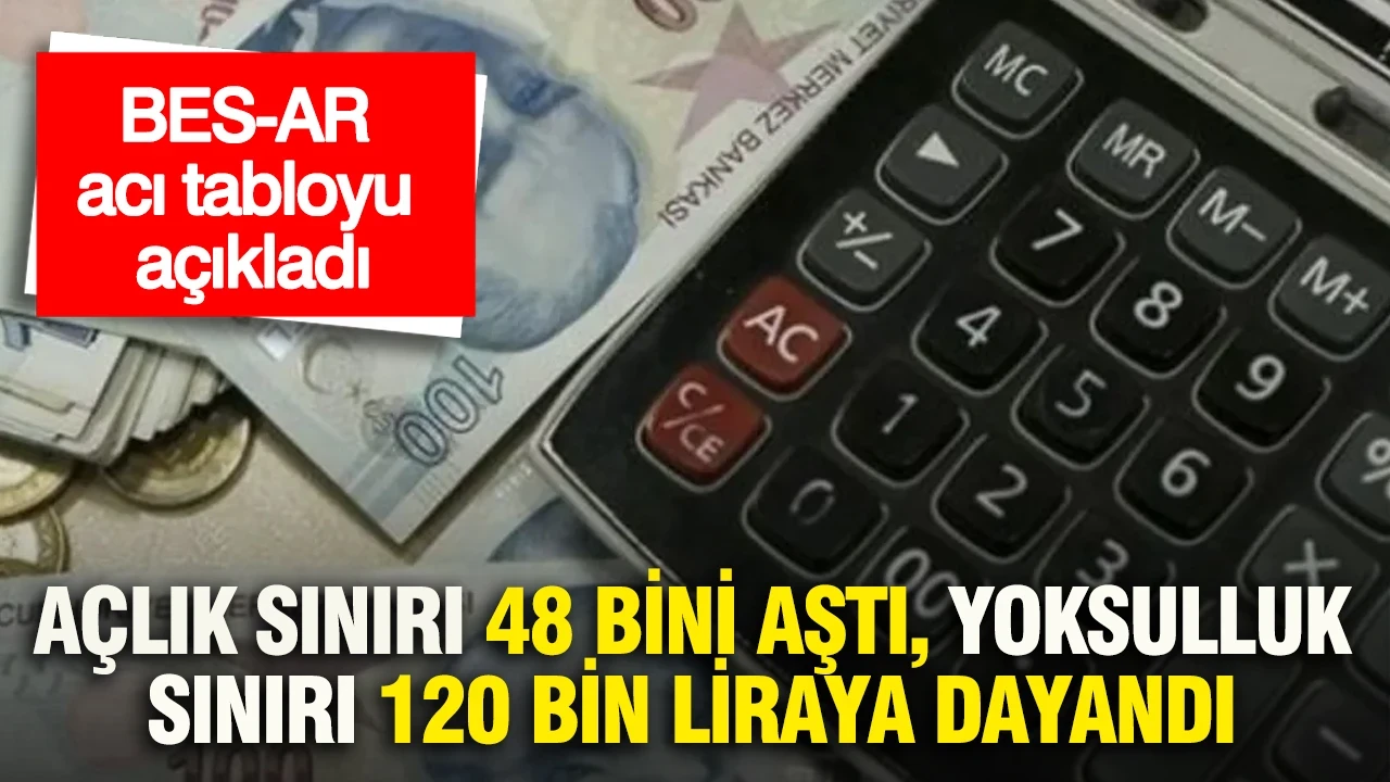 BES-AR acı tabloyu açıkladı: Açlık sınırı 48 bini aştı, yoksulluk sınırı 120 bin liraya dayandı