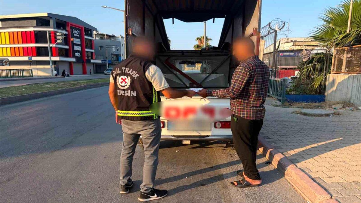 Sosyal medyadaki görüntüler ihbar oldu, kamyonet sürücüsüne ceza kesildi