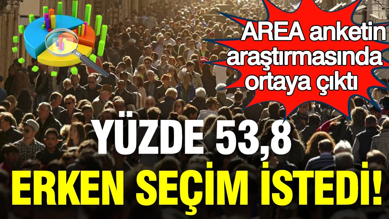 Son anket AREA Araştırma'dan: Yüzde 53.8 erken seçim istedi