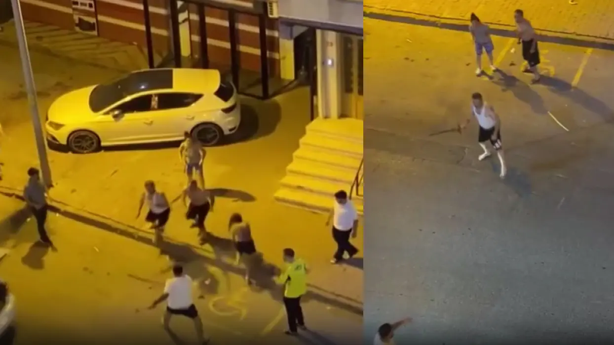 Çıkan tartışma meydan savaşına döndü! Kılıçları çekip birbirlerine girdiler