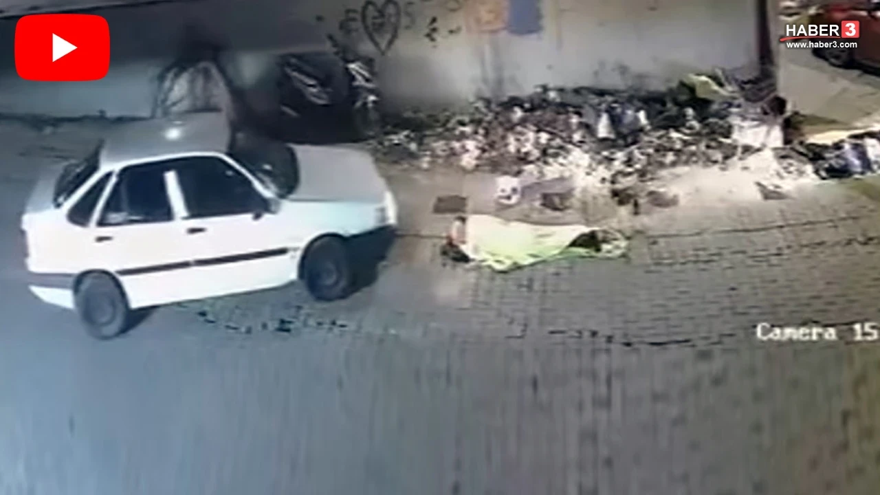 İzmir'de akılalmaz olay: Kaldırımda uyuyan adamın üzerinden otomobille geçti
