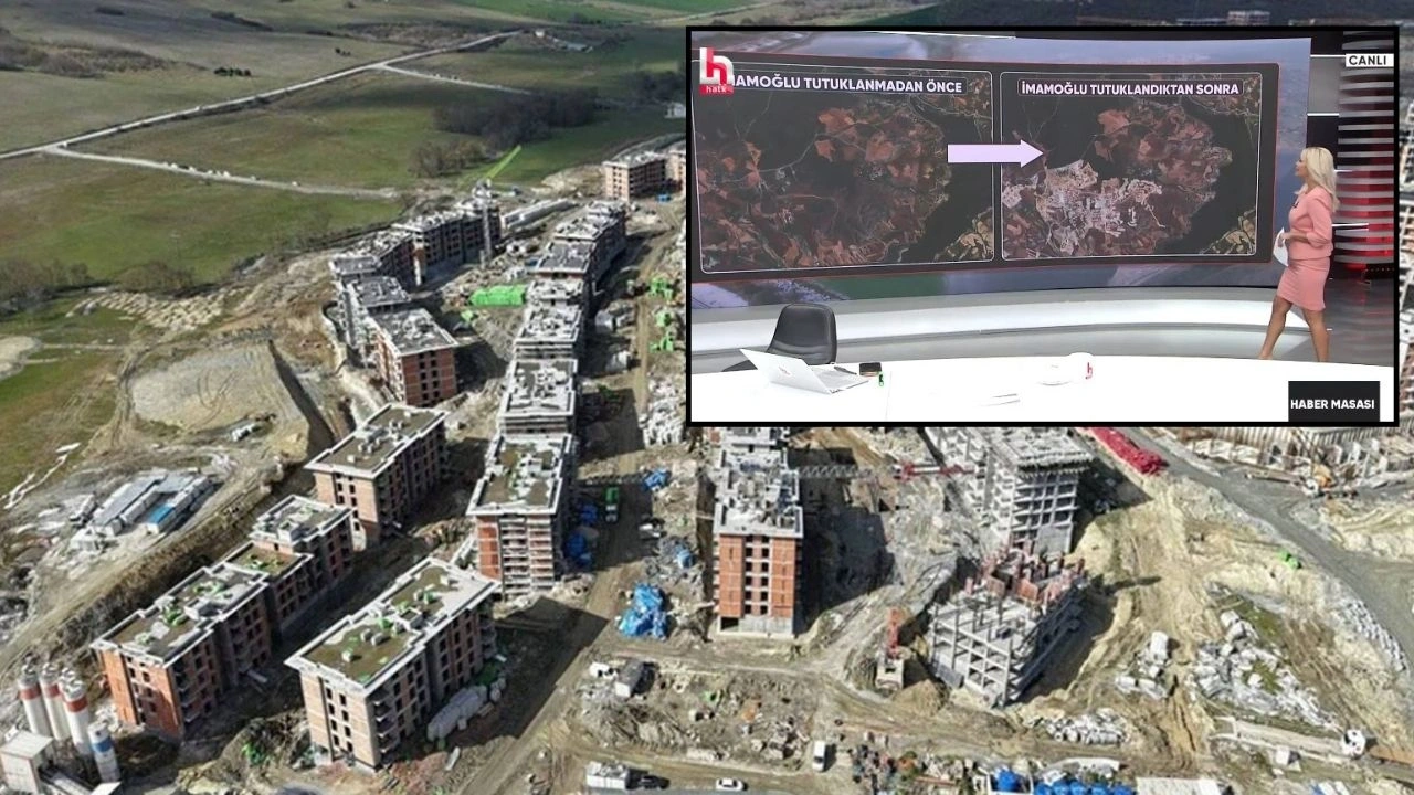Sazlıdere'de Kanal İstanbul inşaatı büyüyor! Mera bitti, beton karşı kıyıya geçti