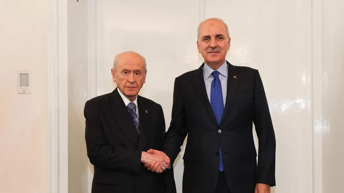 TBMM Başkanı Numan Kurtulmuş ile MHP Genel Başkanı Devlet Bahçeli görüşmesi başladı