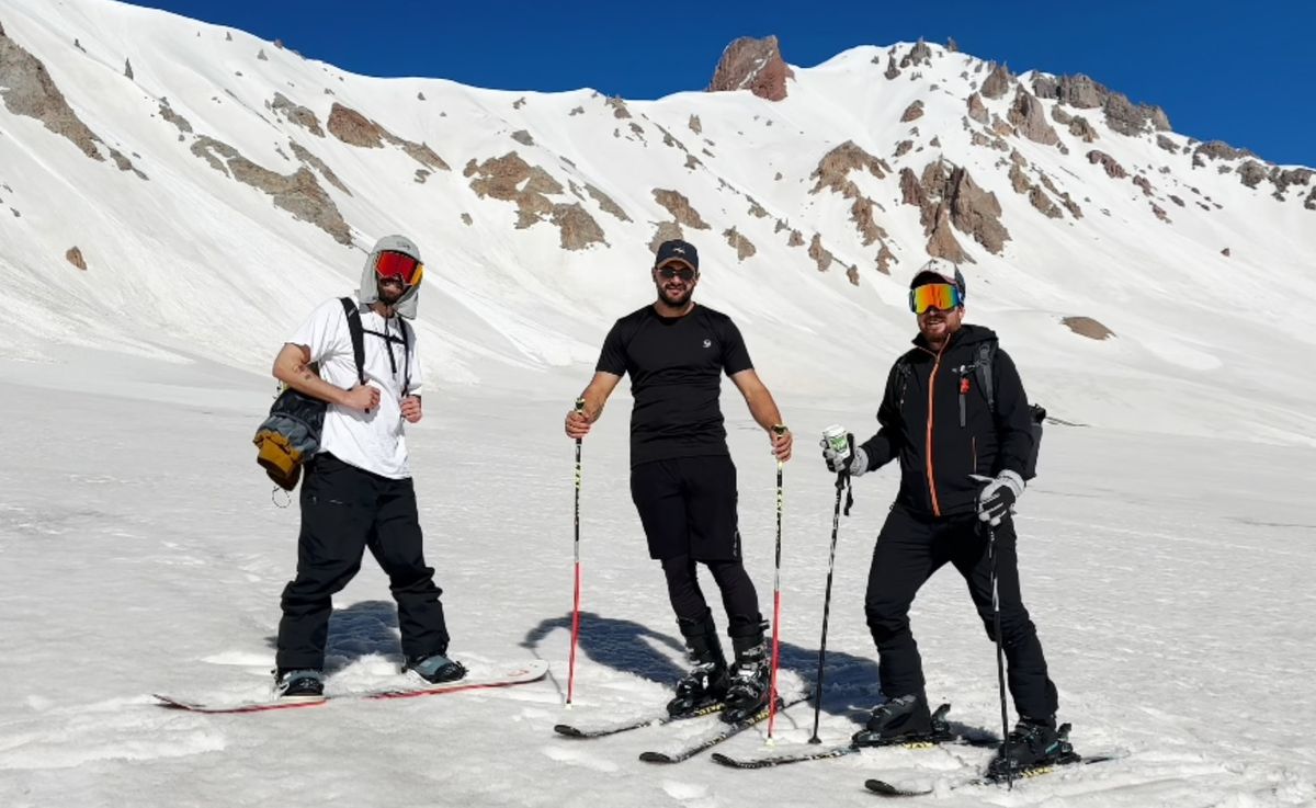 Erciyes'te haziran ayında kayak keyfi