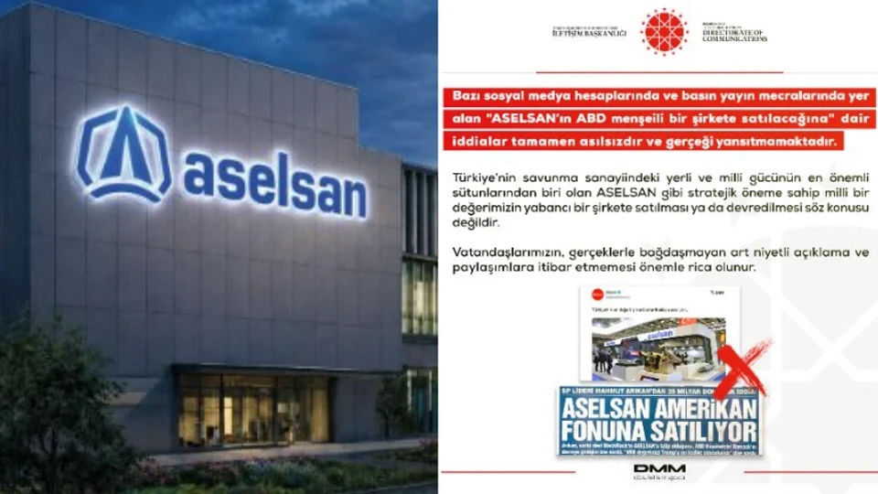 ASELSAN Satılıyor mu? DMM'den "ASELSAN ABD Şirketine Satılıyor" İddialarına Flaş Açıklama | GÜNDEM HABERLERİ