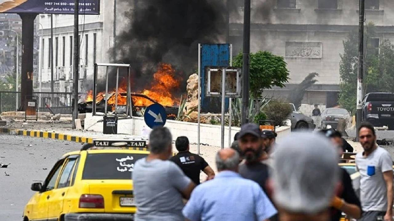 Şam'da bir kafede patlama oldu: Çok sayıda yaralı var