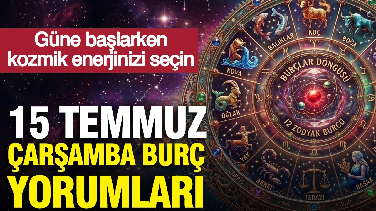 15 Temmuz Çarşamba günlük burç yorumları: Güne başlarken kozmik enerjinizi seçin