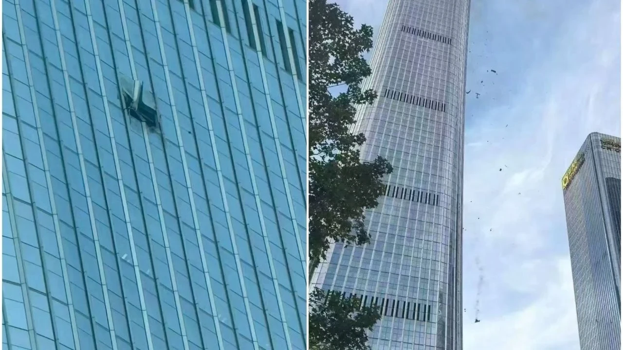 Küçük uçak, 109 katlı gökdelene çarptı