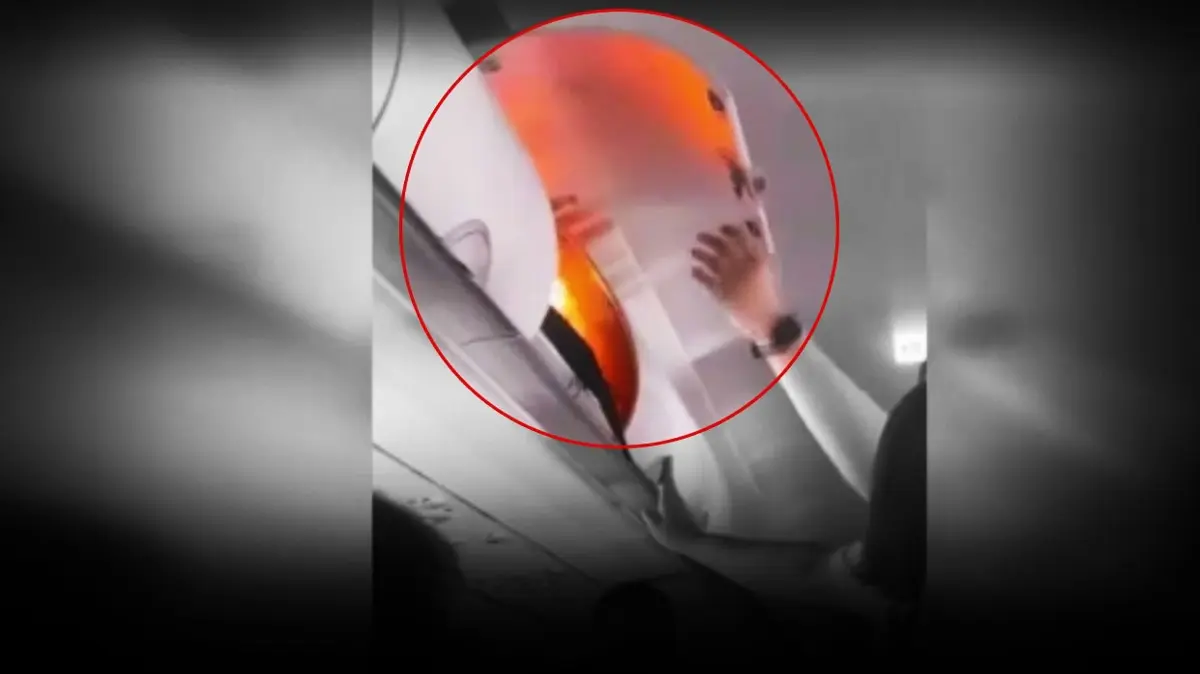 Çin'de iniş yapan uçakta yangın çıktı: Kabin ekibi felaketi önledi