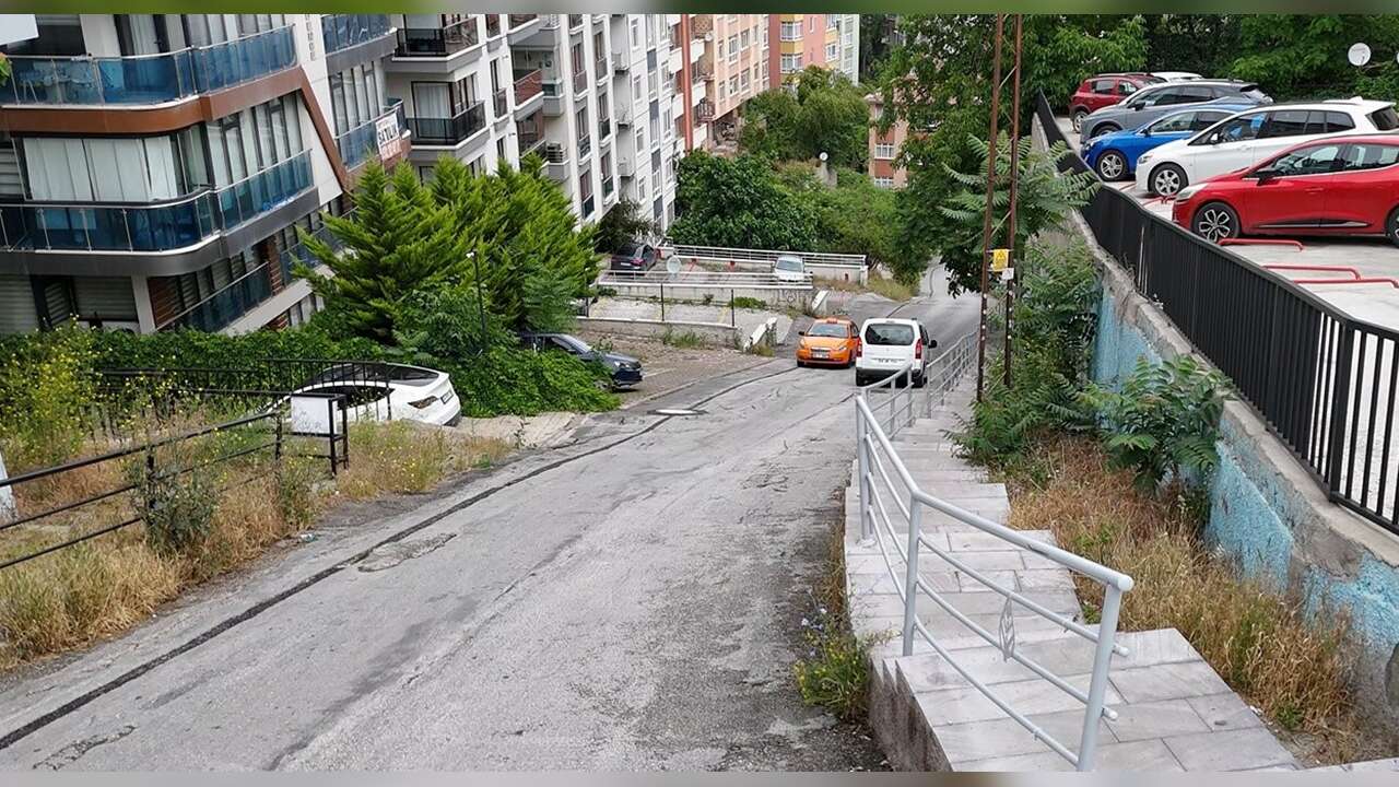 Ankara’da dik yokuş sosyal medyada gündem oldu