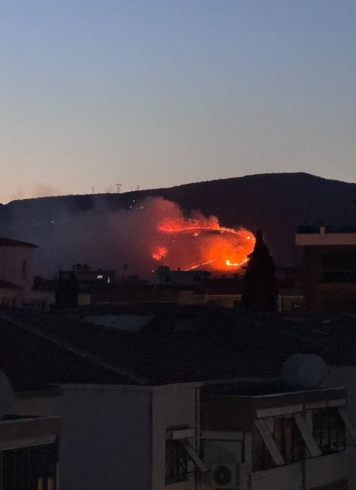 İzmir'de otluk alanda yangın