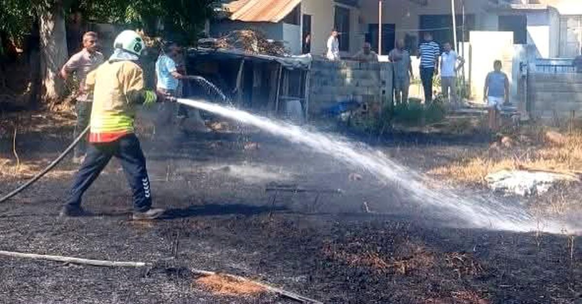 Hassa'da bahçe yangını