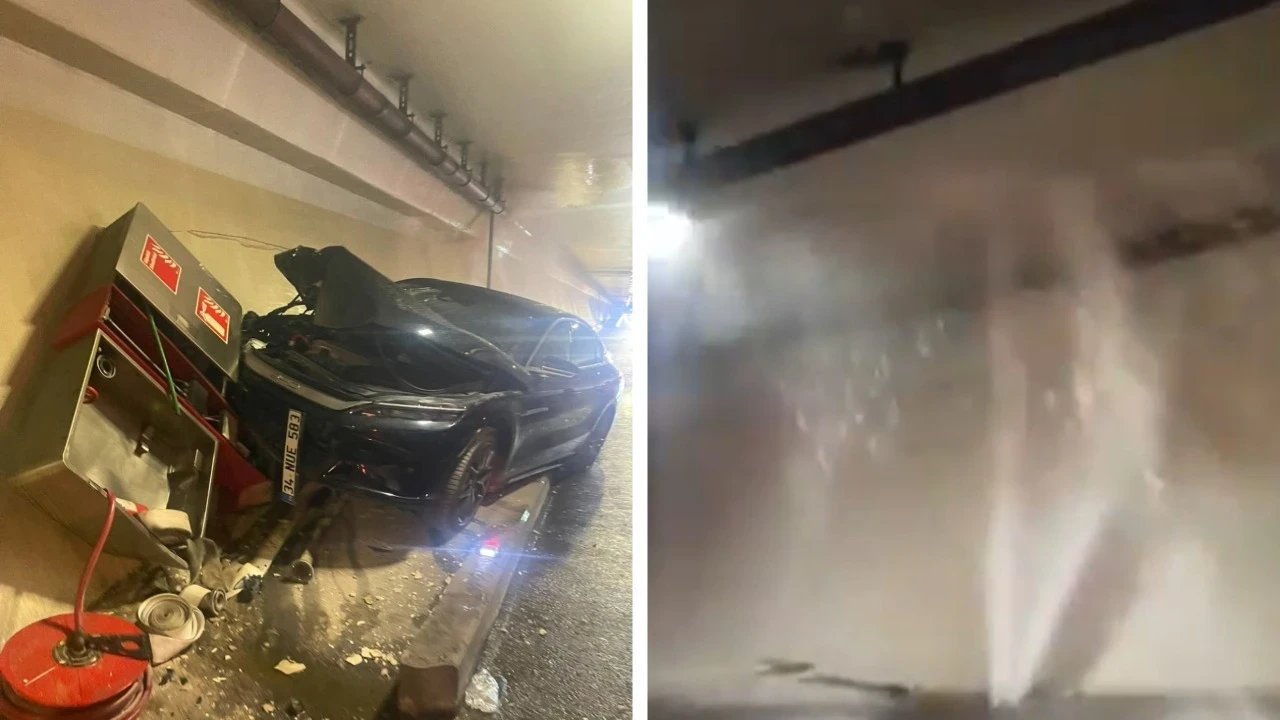 Avrasya'da kaza: Su dolan tünel bir süre kapandı