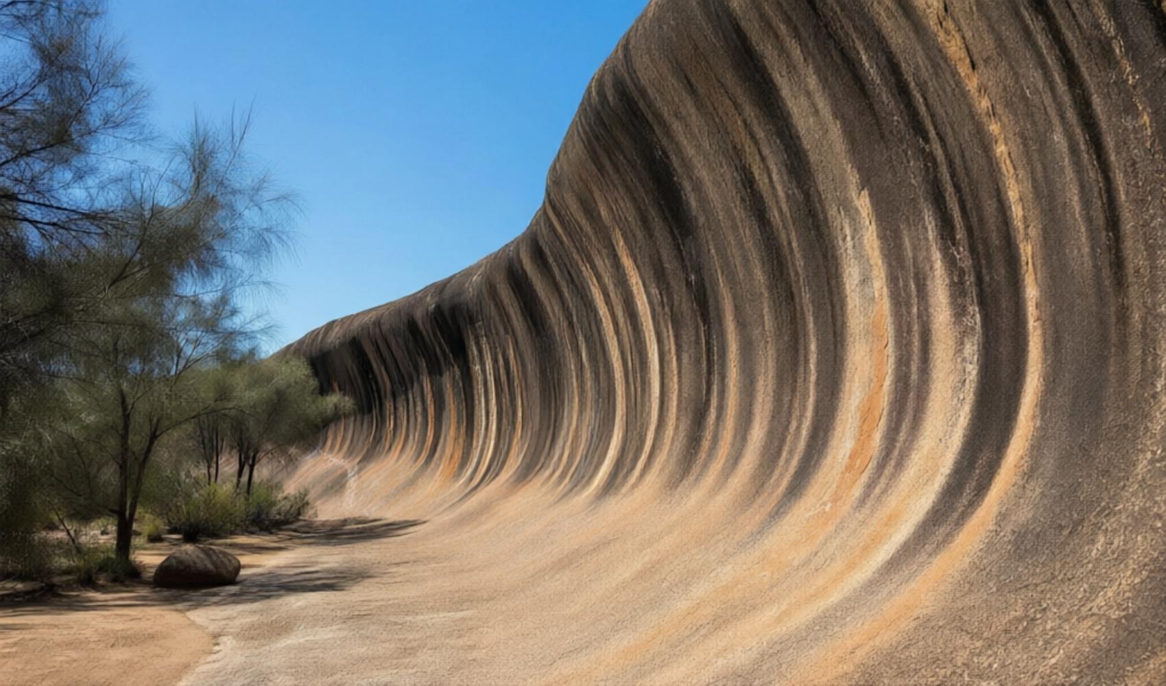 Avustralya’daki Wave Rock: Milyarlarca yıllık granit, dev bir dalga gibi yükseliyor