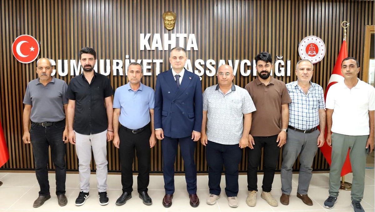 Kahta Gazeteciler ve Yazarlar Cemiyeti'nden Cumhuriyet Başsavcısı Atalay'a hayırlı olsun ziyareti