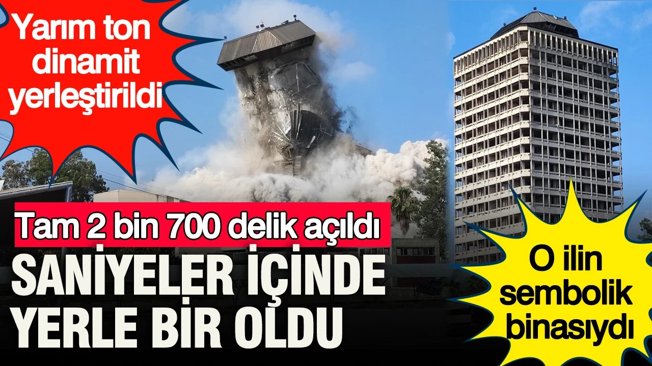 Tam 2 bin 700 delik açıldı: Yarım ton dinamit yerleştirildi: 86 yıllık ikonik bina yerle bir oldu