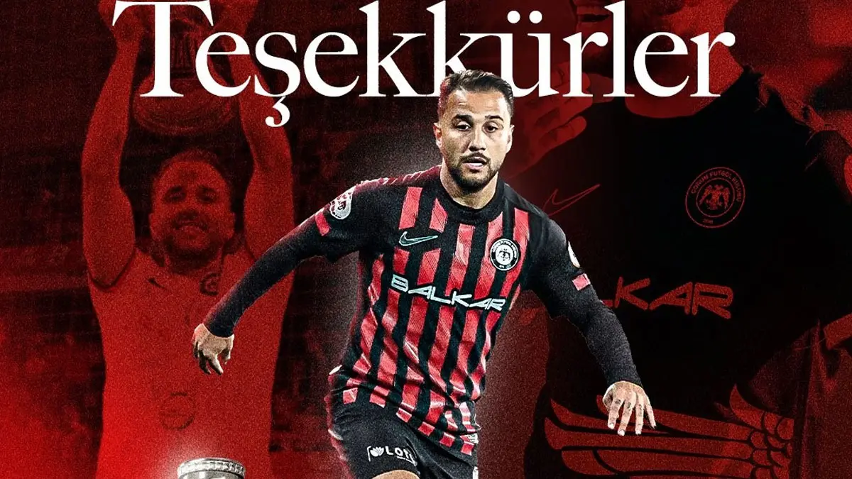 Çorum FK, Kerem Kalafat'a veda etti