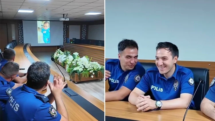 Malatya'da görev başındaki polislere "Babalar Günü" sürprizi