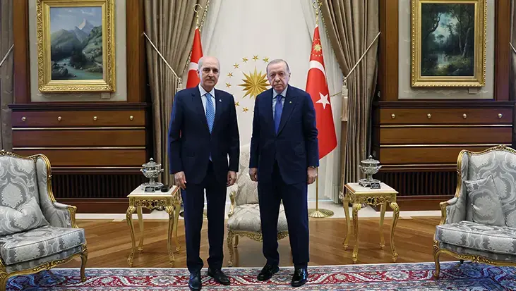 Cumhurbaşkanı Erdoğan, TBMM Başkanı Kurtulmuş'u kabul etti