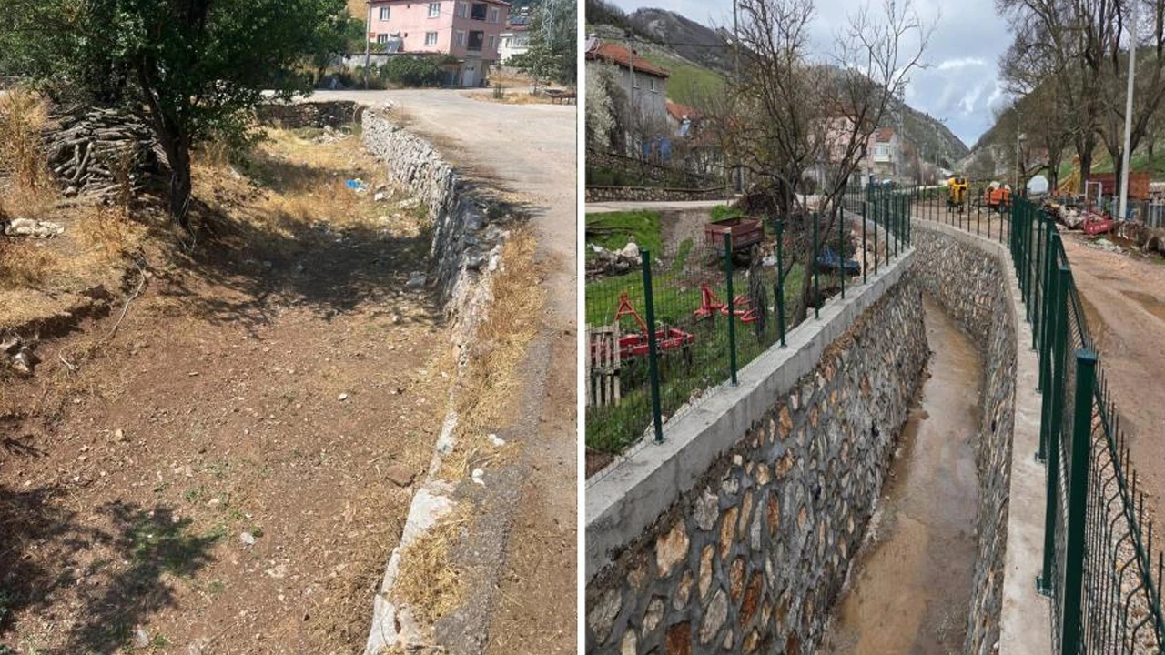 BUSKİ'den Gürsu'da dere ıslahı ve kanalizasyon çalışması