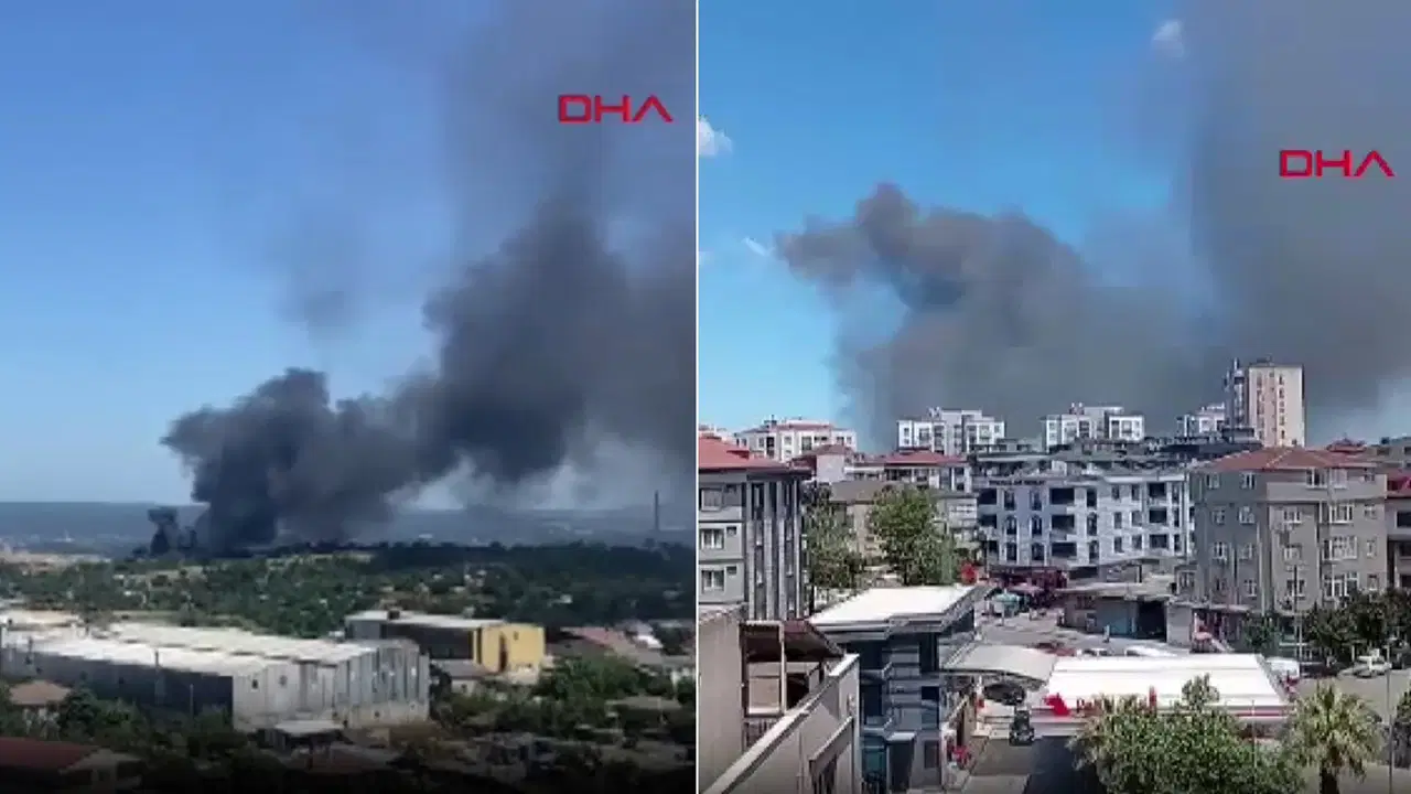 Sultangazi'de metruk fabrikada yangın: Ekipler sevk edildi