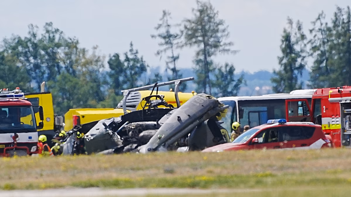 Çek askeri helikopter üssünde düştü: 1 ölü, 4 yaralı