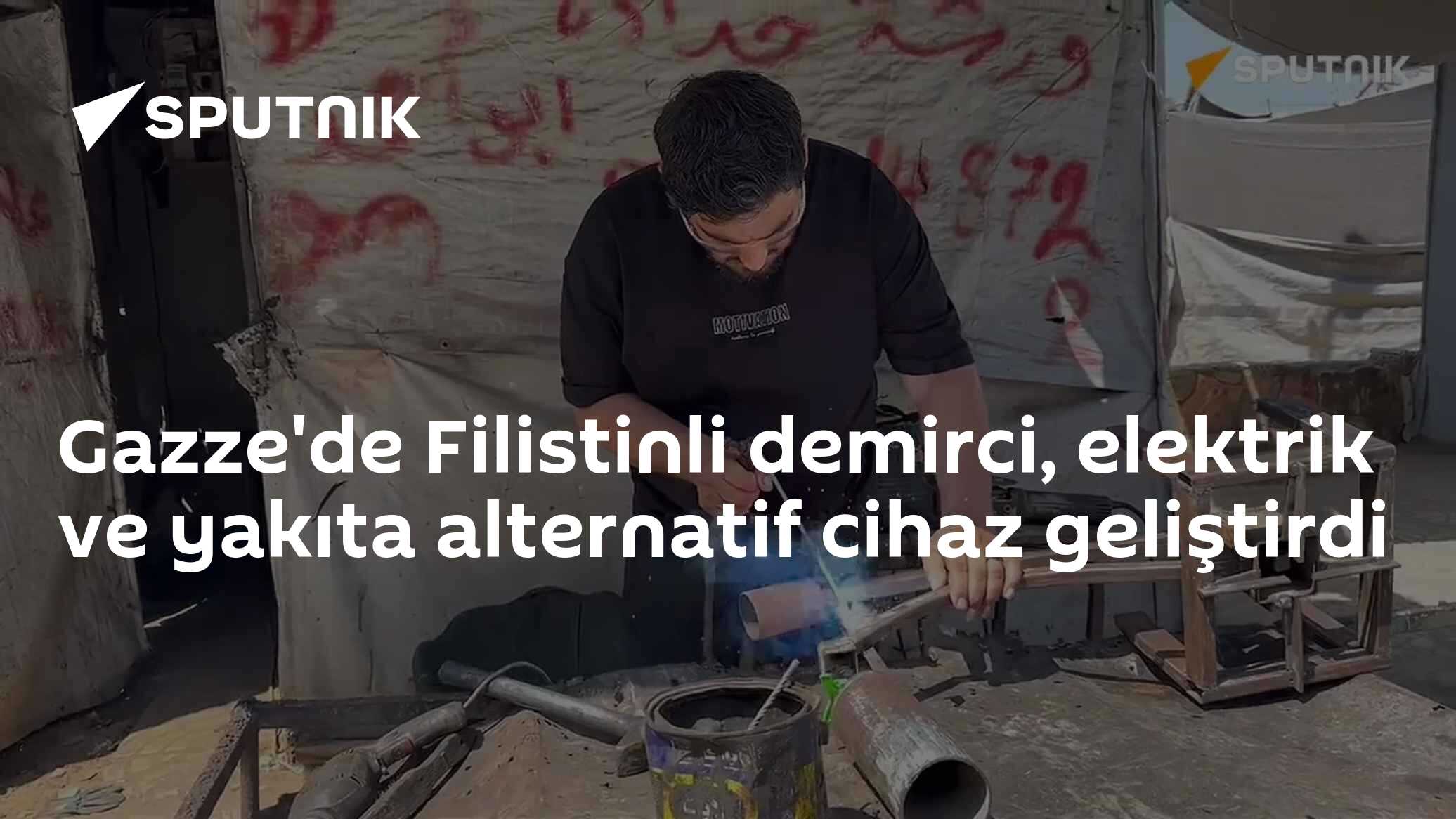Gazze'de Filistinli demirci, elektrik ve yakıta alternatif cihaz geliştirdi