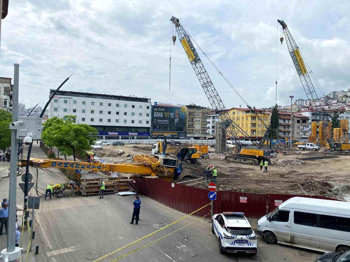 Ordu'da iş makinesi devrildi: 1 yaralı