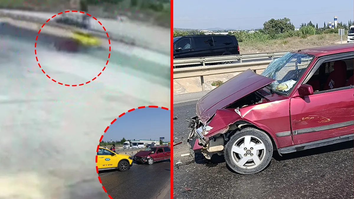 Antalya’da korku dolu anlar! Alkollü sürücü dehşet saçtı: Önce bariyerlere ardından taksiye çarptı!