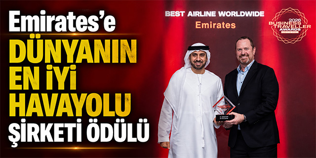 Emirates'e Dünyanın En İyi Havayolu Şirketi ödülü