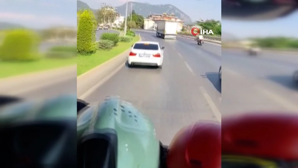 Alanya’da itfaiye aracına yol vermeyen sürücüye ağır ceza