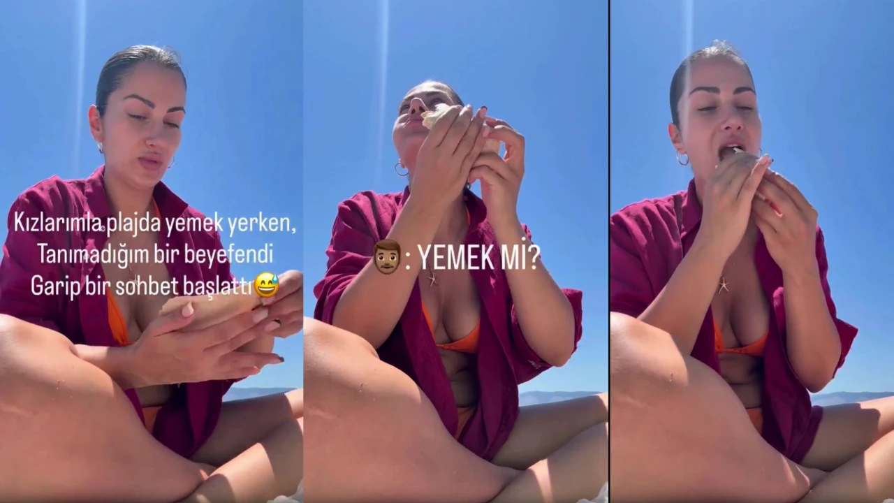 Plajda çocuklarıyla yemek yiyen kadın bir erkeğin tuhaf sorularıyla neye uğradığını şaşırdı