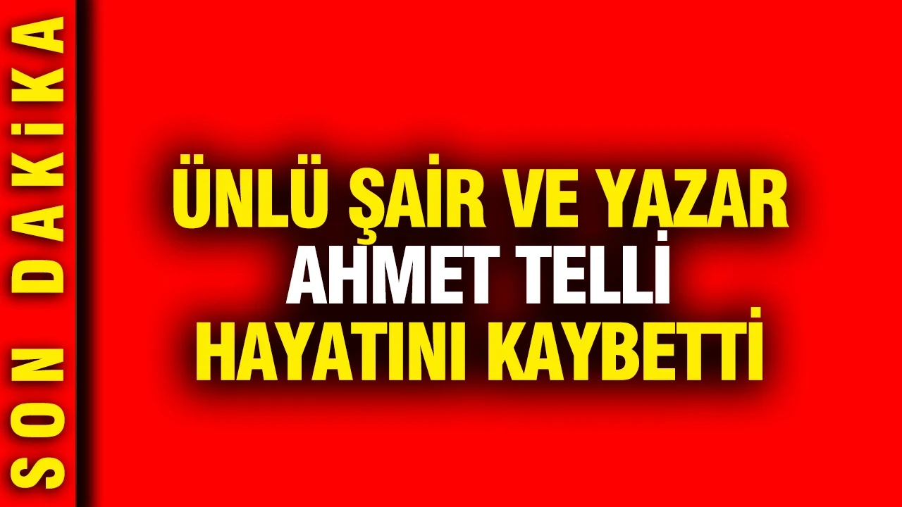 Ünlü şair ve yazar Ahmet Telli hayatını kaybetti