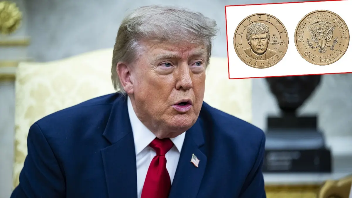 Trump portreli ‘altın 1 dolar'