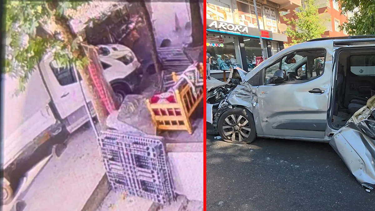 Bayrampaşa’da korku dolu anlar! Devrilen su tankeri hafif ticari araca çarptı: Şoför olay yerinden kaçıp…
