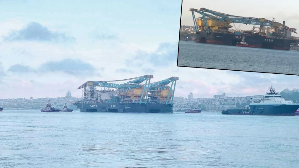 Saipem 7000 Boğaz’dan geçiyor: İstanbul’da gemi trafiği 14 saatliğine durduruldu | GÜNDEM HABERLERİ