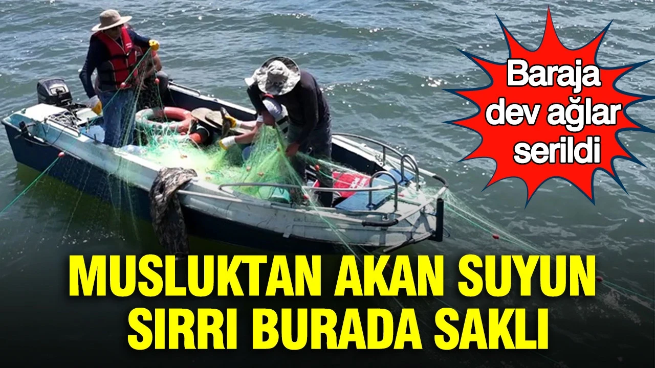 Musluktan akan suyun sırrı burada saklı: Palandöken Barajı'na dev ağlar serildi