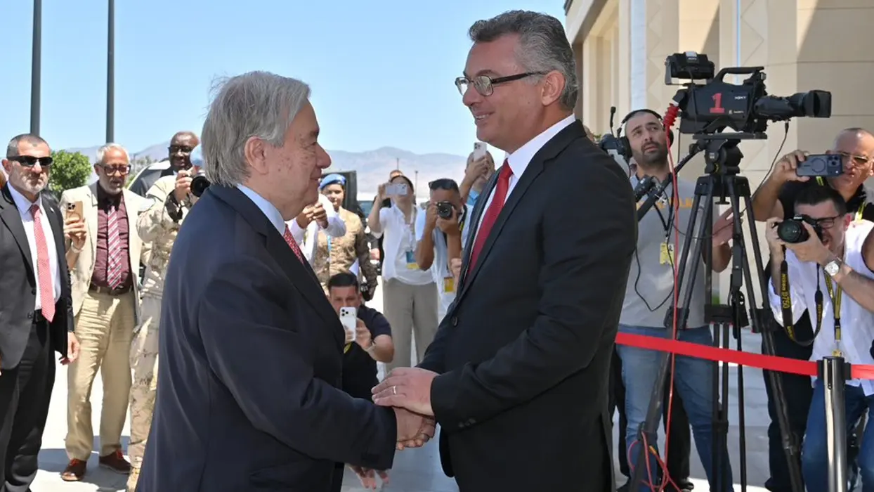 Guterres KKTC'de! Tufan Erhürman ile bir araya geldi