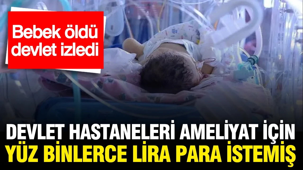 Devlet hastanesi ameliyat için yüz binlerce lira iste: Bebek öldü, devlet izledi