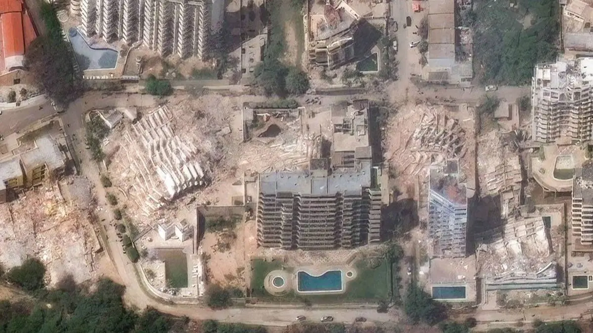 Yıkım uzaydan görüldü