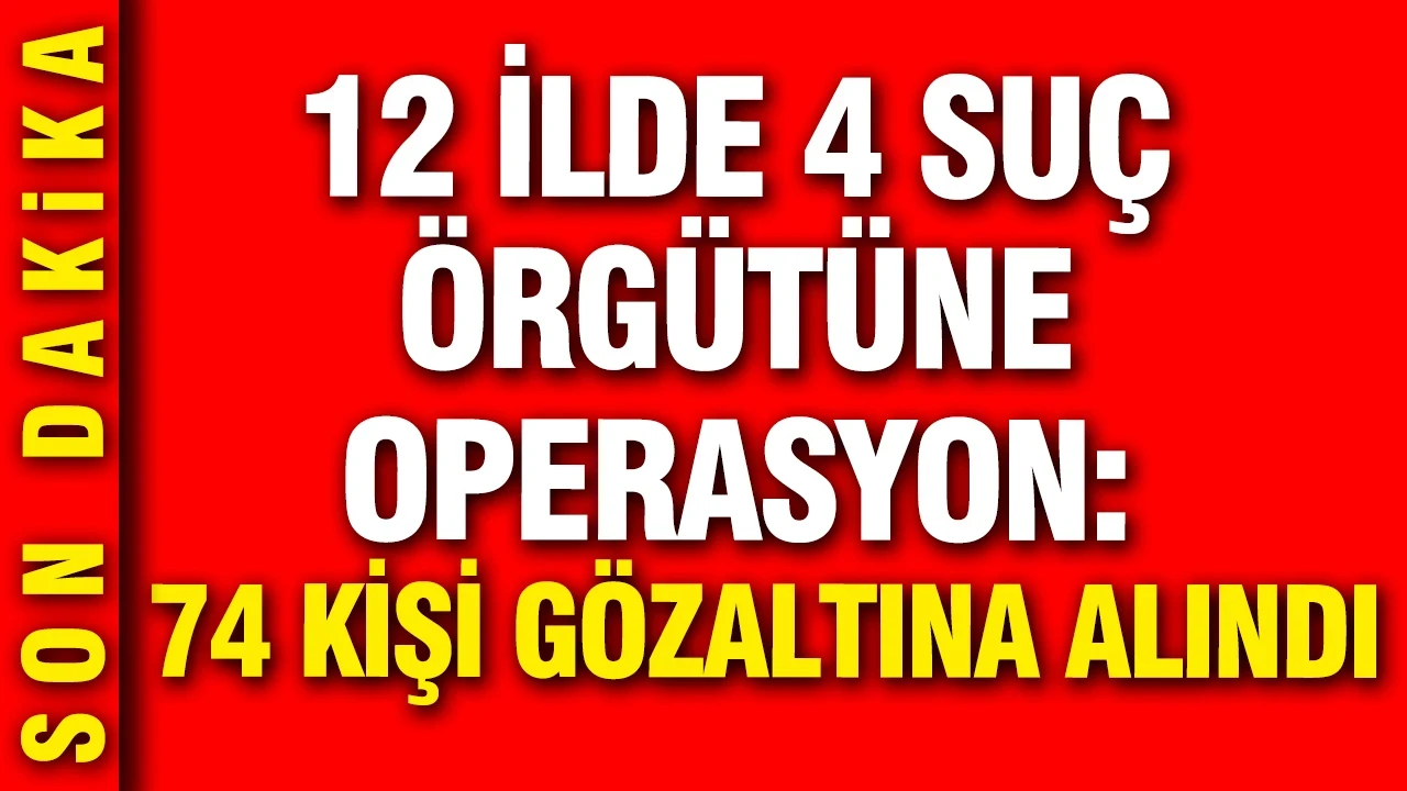 Suç örgütlerine dev operasyon: 74 kişi gözaltına alındı