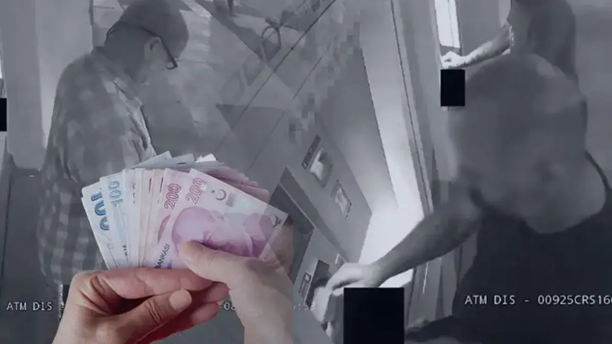 ATM'nin iade ettiği 7 bin lirayı cebine koyup uzaklaştı! 'Kendi malıymış gibi götürüyor'